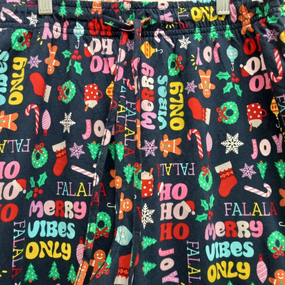 Macy's Mens Holiday Pajama Set Blue Medium Christmas Family PJs Matching - Picture 8 of 15